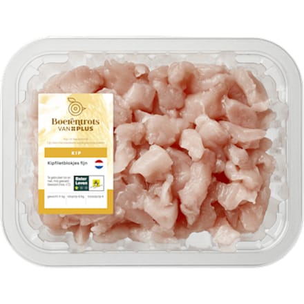 Kipfiletblokjes fijn