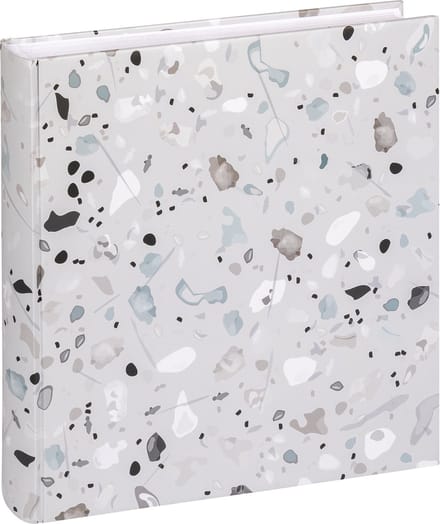 Walther FA-298-3 Terrazzo stone grey - Design album - Formaat 30x30 cm - 60 witte pagina's - Steen/Grijs