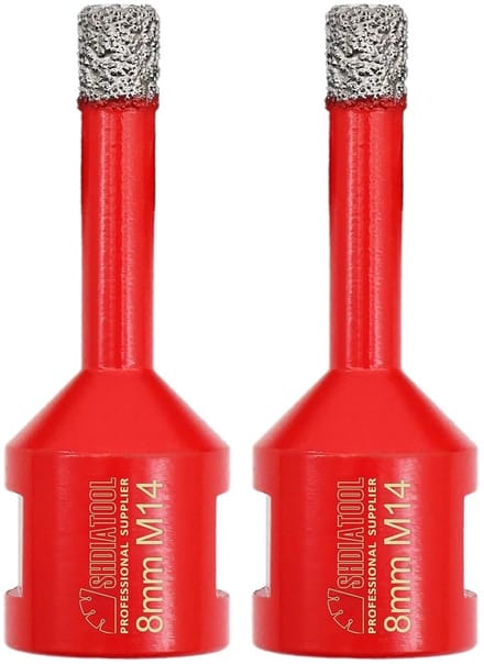 Diamant Boor Bit - Droge Boor Kernboor - Materiaal Boren - Vacuüm Brazed - 8mm - Rood