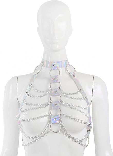Fixxx - Kettingen Top - Lakleer - One Size - Reflection - Zilver