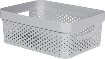 Curver - Infinity box dots 11L licht grijs