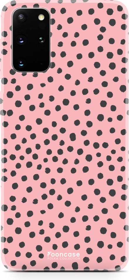 Fooncase Hoesje Geschikt voor Samsung Galaxy S20 Plus - Shockproof Case - Back Cover / Soft Case - POLKA / Stipjes / Stippen / Roze