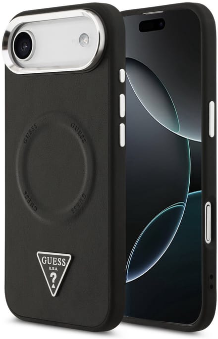 Guess Triangle Logo geschikt voor iPhone Air hoesje MagSafe compatibel - Zwart