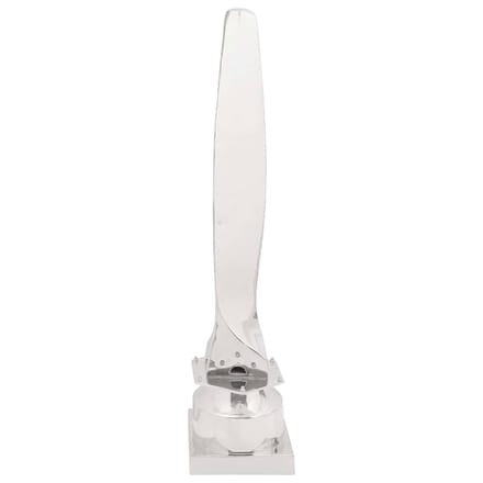 vidaXL - Sculptuur - zilver - 26 - x - 26 - x - 110 - cm - Aluminium