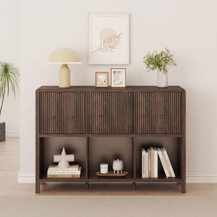 Dressoir Lukkodso walnootkleurig 110x30x77 cm [en.casa]