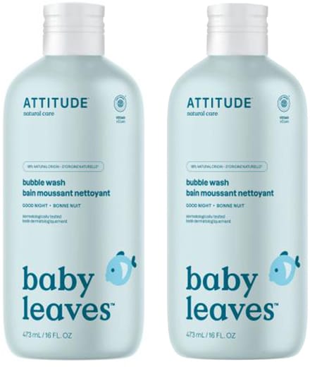 ATTITUDE Bubble Wash Good Night Bundel - Baby Leaves ECO - duurzaam