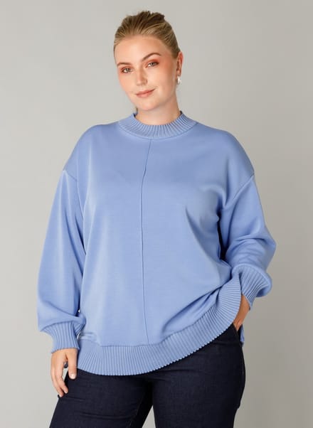YEST CURVE Romeysa Essential Tops - French Blue - maat 1(48)
