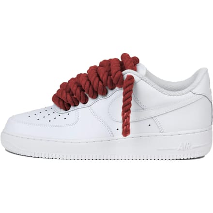 Nike Air Force 1 Low Rope Laces Burgundy Custom