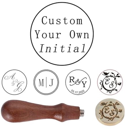 Aangepaste Wax Seal Stempel - Gepersonaliseerde Stempel met Initialen voor Bruiloft en Geschenken