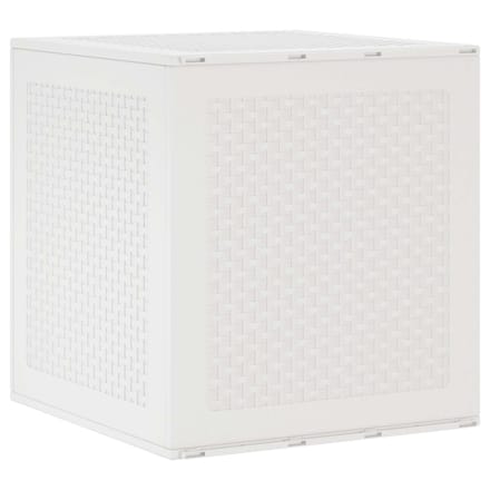 vidaXL - Opbergbox - met - opslag - Wit - 55 - x - 53 - x - 57 - cm - Polypropyleen