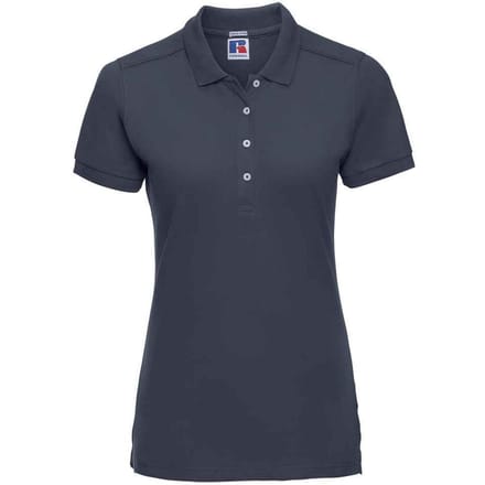 Russell Dames/Dames Piqué Stretch Poloshirt (Franse marine)