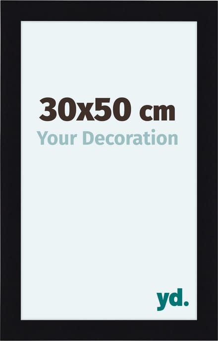 Your Decoration - Fotolijst 30x50 cm - MDF - Zwart Hoogglans - Como