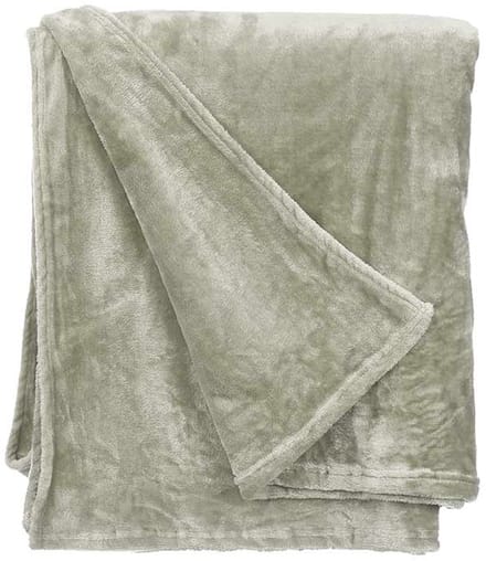 Giftdecor Fleece deken/plaid - groen - polyester - XL-formaat - 180 x 220 cm - Fluffy/zachte stof