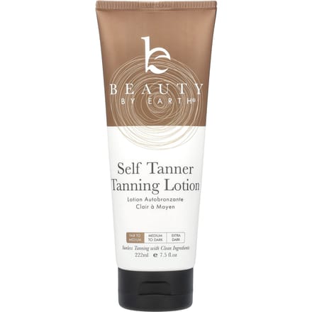 Beauty By Earth, Zelfbruiner Tanning Lotion, Medium Huidskleur, 7,5 fl oz (222 ml) brown