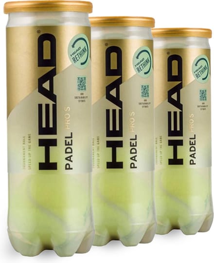 Head Pro S Padel Ballen - 3 Pack (3 blikken à 3 ballen per stuk)