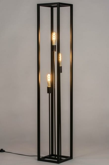 Lumidora Vloerlamp 73359 - TRENTE - 3 Lichts - E27 - Zwart - Metaal