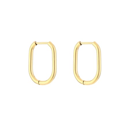 Bijoutheek Oorring Vierkant Hoop Goud JE13549