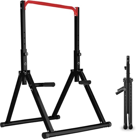 Verstelbare Vouwbare Fitness Power Tower met Dips en Pull-Ups - Multifunctioneel Trainingsapparaat