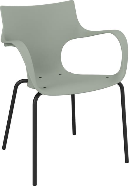 Workliving Jim Stoel - Sage - Zwart Onderstel