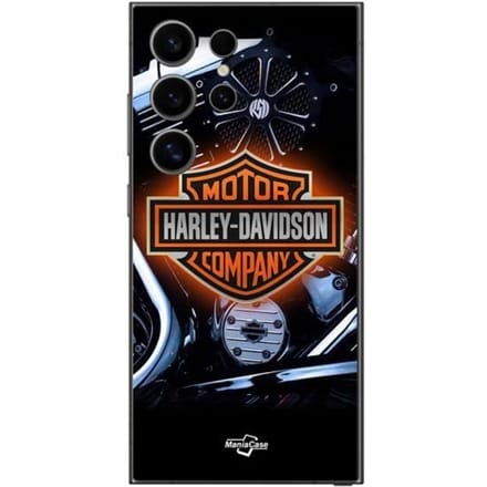 Coque - Harley Davidson - Samsung Galaxy S24 Ultra - Souple - Noir - Logo