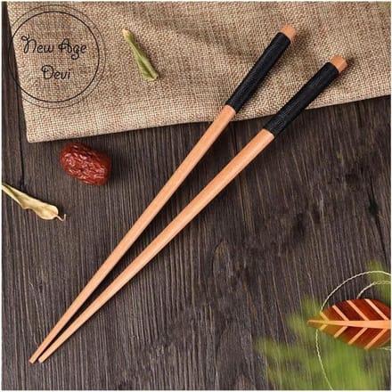 New Age Devi - Chop Sticks - Japanse Stijl Eetstokjes - Met onderlegger - Hout - Beuken - Zwart