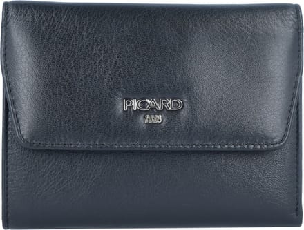 PICARD Leren portemonnee Bingo Flap Wallet Black zwart