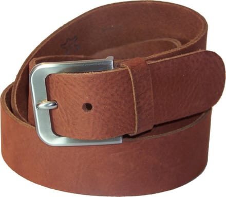 100% Leren Riem, 4 cm. Breed, taillemaat 95 cm. Cognac.