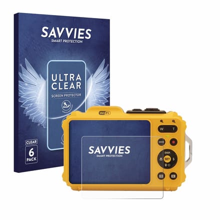Savvies - Screenprotector voor Kodak Pixpro WPZ2 - Folie Beschermfolie transparant 6 Stuks