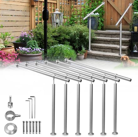 Trapleuning RVS 80 cm voor Binnen en Buiten - Wandmontage