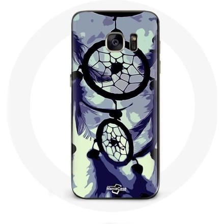 Coque pour Samsung Galaxy S7 Edge Attrape Rêve violet gris et Noir
