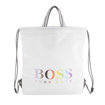 Boss Tlove Regenboog Logo Trekkoord Tas (Wit)