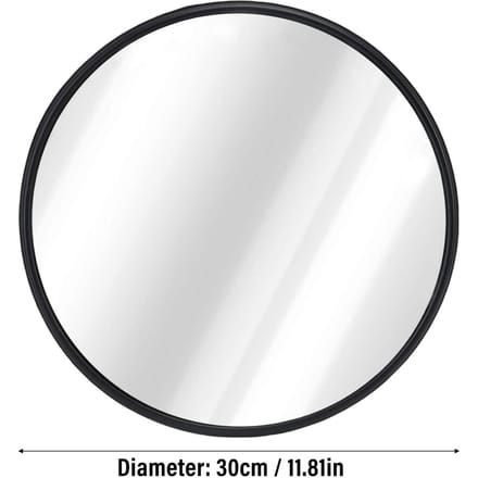 Miroir de Sécurité Courbé Support Robuste Miroir Convexe Rond d'Intérieur Avec Support Mural Pour Garage Magasin Entrepôt Parking