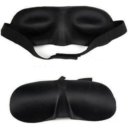 HG23854-1Pcs Confortable 3D Eponge Masque Yeux œil Sommeil Nuit zwart