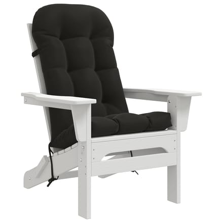 vidaXL Zon Loungerkussen PUTTEN 100% Polyester Zwart 48 x 112 x 10 cm
