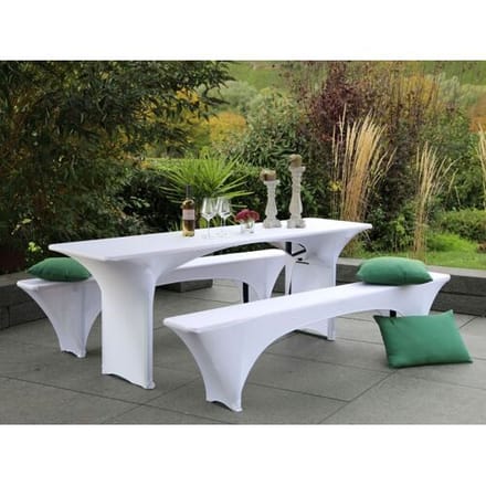 GO-DE TEXTIL Hoes voor tuinbank en tuintafel (70 cm tafel)