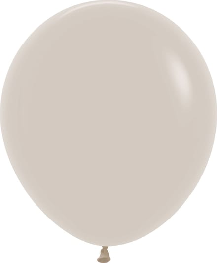 Grote Sempertex ballonnen, Latex, White sand, 45 cm, 25 stuk(s)