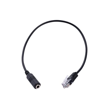 3,5 mm Jack naar RJ9 Adapterkabel – Headset naar Kantoortelefoon – ca. 15 cm – Zwart