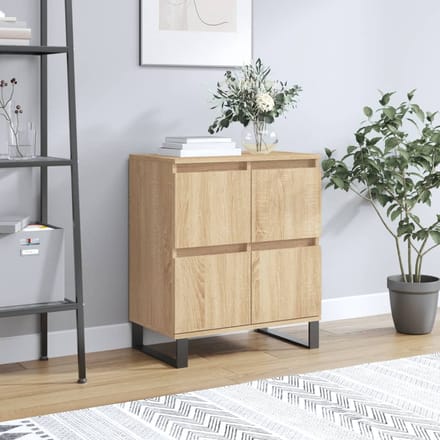 Vidaxl Commode, Sonoma Eiken, 60X35X70 Cm, Materiaal Op Hout Gebaseerd
