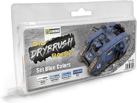 AMMO by Mig Jimenez Hobbyverf - MIG 7303 Drybrush Set - Blue Colors Verf set - 4x 40 ml