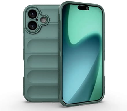 MobyDefend Hoesje - Geschikt voor iPhone 17 - TPU Gripcase - Groen