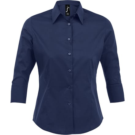 SOLS Dames/dames Effect 3/4 mouw passend werkoverhemd (Donkerblauw)