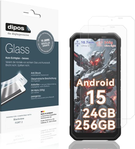 dipos – 2x Matte Pantserfolie geschikt voor Blackview FORT 2 | 9H Screenprotector