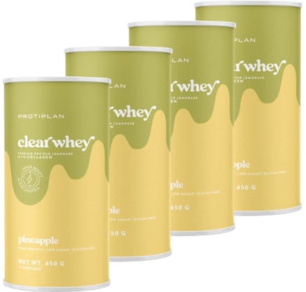Protiplan | Clear Whey | Pineapple | 4 Stuks | 4 x 450 g