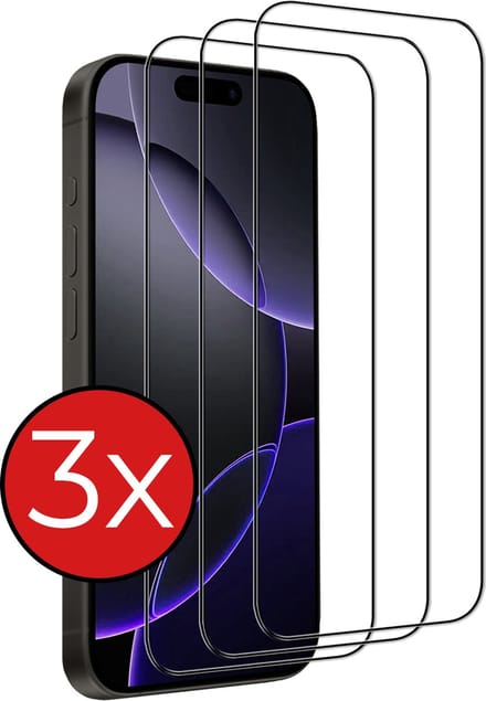Screenprotector - 3 Stuks - Geschikt voor Apple iPhone 16 Pro Max - Full Cover - Beschermglas - Gehard Glas - Tempered Glass - Screen Protector