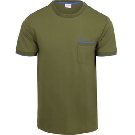 Sun68 Piqué T-Shirt Fluo Stripe Army - Maat XXL - Heren