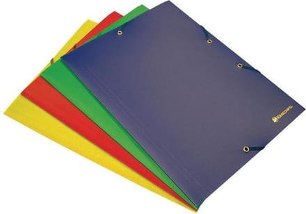 Exacompta Elastomap 3 kleppen ondoorschijnende PP 4/10de - A4 - Rood - 55905E