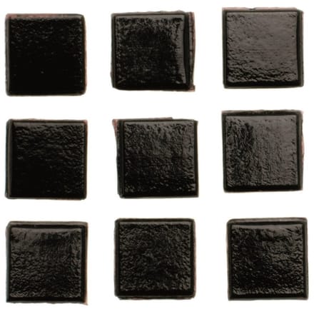 140 stuks vierkante mozaieksteentjes zwart 1 cm