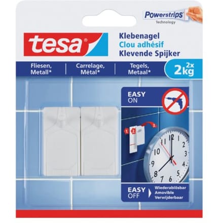 tesa nagel tegels & metaal verstelbaar badkamer keuken herbruikbaar – 2 stuks 4kg