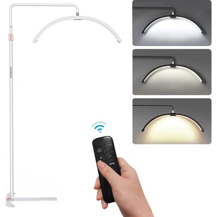 Andoer HD-M5X 36W vloer-LED-videolamp Halvemaanvormig invullicht 3000K-6000K dimbaar met US Plug wit