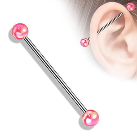 Industrial piercing parel - roze - LMPiercings